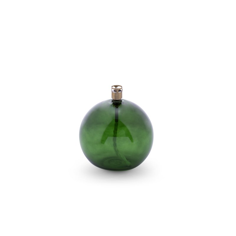 Olielamp Round green brass M