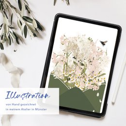 Busta per cartolina con fiori