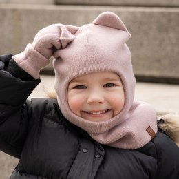 Kids Knitted Balaclava & Mitten's 2-Piece Set