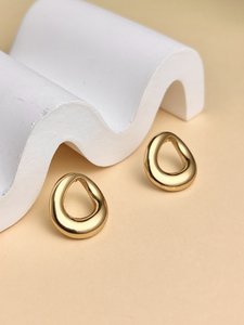 Stainless steel round earring