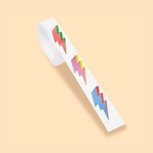 Sticker on a roll - Fash lightning - PET material