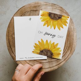 Ansichtkaart »zonnebloem«, DIN A6, gerecycled papier