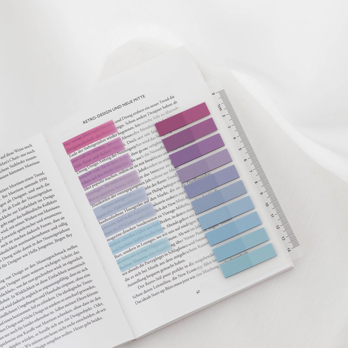 Blueberry Mist | Sticky Notes | Ordinate Transparent Haftnotizen | Seitenmarkierer | Ästhetischer Post it| Haftstreifen|