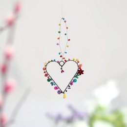 Decoratie Sparkle Heart 7 regenboog