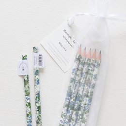 Blyant blomstermønster blågrøn