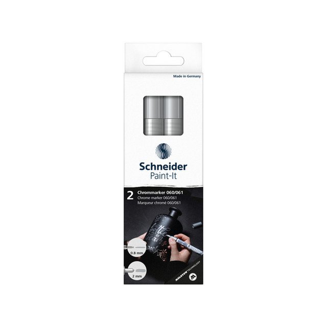 Rotulador cromado Schneider Paint-It 060/061 etui 2º. 0,8 y 2 mm