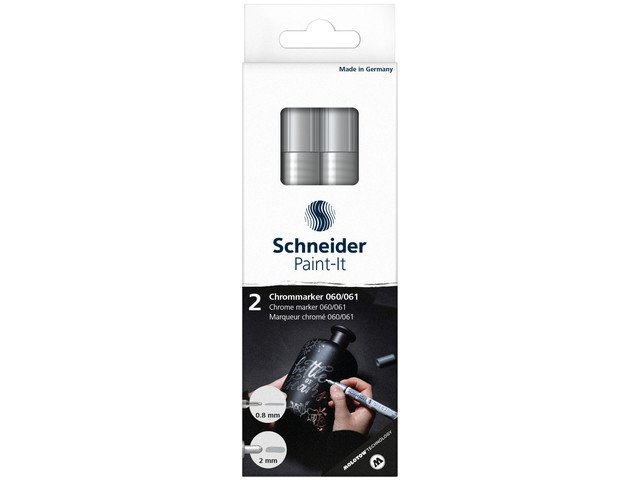 Rotulador cromado Schneider Paint-It 060/061 etui 2º. 0,8 y 2 mm