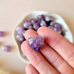 Mini Gemstone Heart Backstone - Dream Amethist (1.5 cm) for Crystal Confetti
