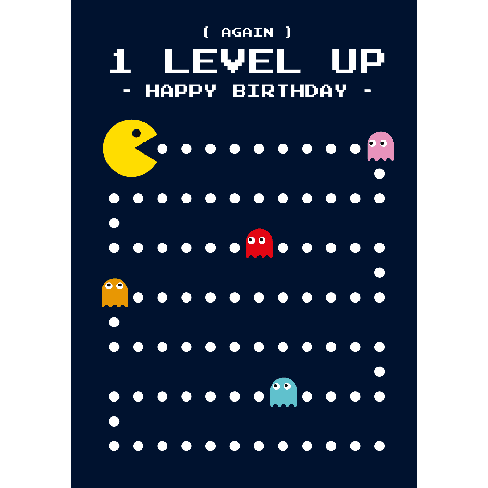 Cumpleaños de Pac Man 1 nivel arriba