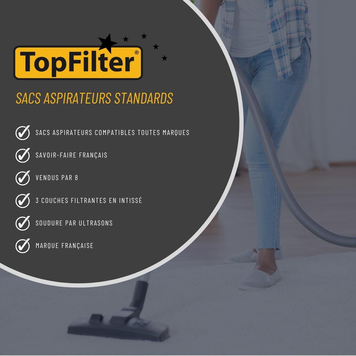 Lot de 8 sacs aspirateur Dirt Devil et Samsung TopFilter