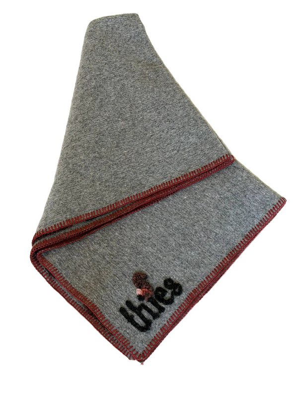 thies Eco Squirrel Wool Blanket grey