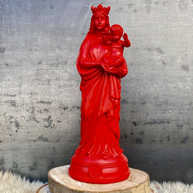 Statuetta di decorazione d'interni Notre-Dame de la Garde, ho visto la Vergine 30 cm - Colori senza tempo