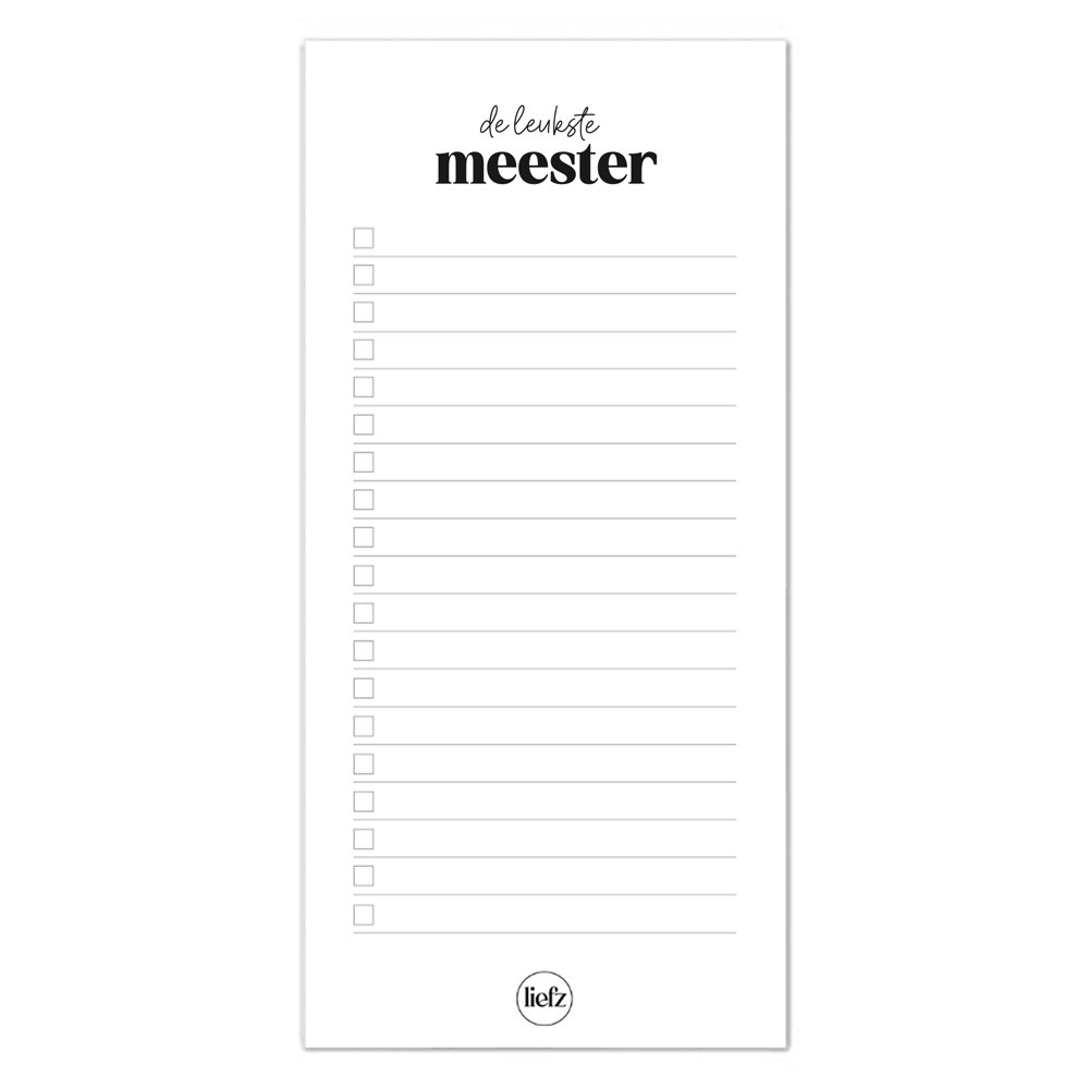 Notitieblok | To do's | De leukste meester