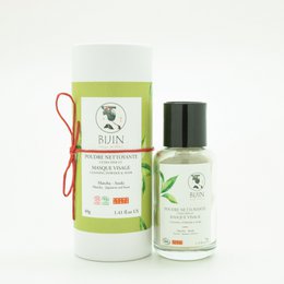 Cleansing powder and matcha face mask