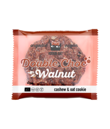 Double chocolate and walnut organic cookie from Kookie Cat, 50g.