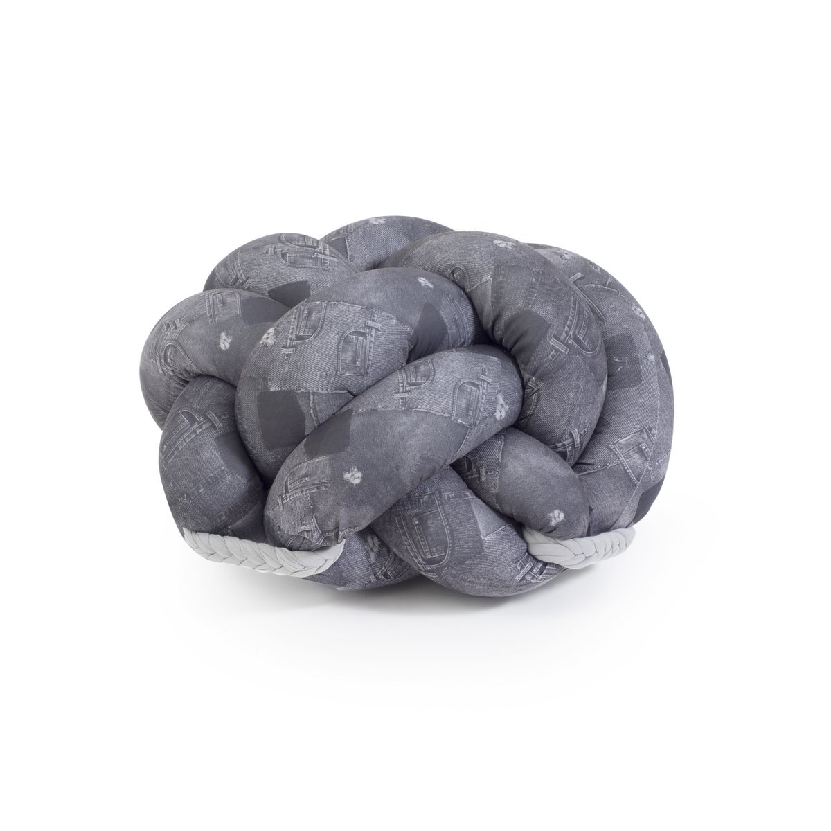 Knotty Knot Large Knot Cushion - Black Jeans