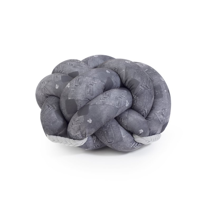 Knotty Knot Large Knot Cushion - Black Jeans