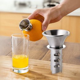 Zitronen- und Orangenpresse aus Edelstahl