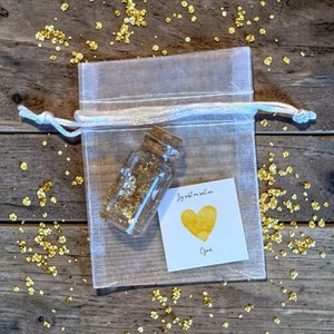 Heart of gold in bag