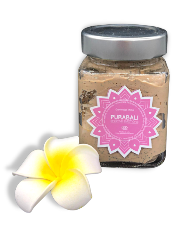 Organic toning scrub with caffeine and organic vanilla essential oil