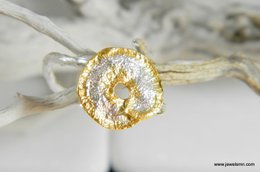 Anillo de hoja de plata: diseño de rama y espiral inspirado en la naturaleza