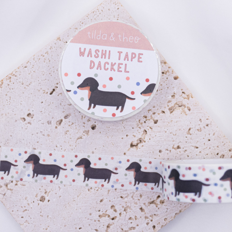Washi Tape Teckel - Ruban adhésif Dog Washi Tape Masking Tape Race de chien