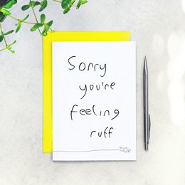 Mi dispiace che ti senti Ruff Get Well Card