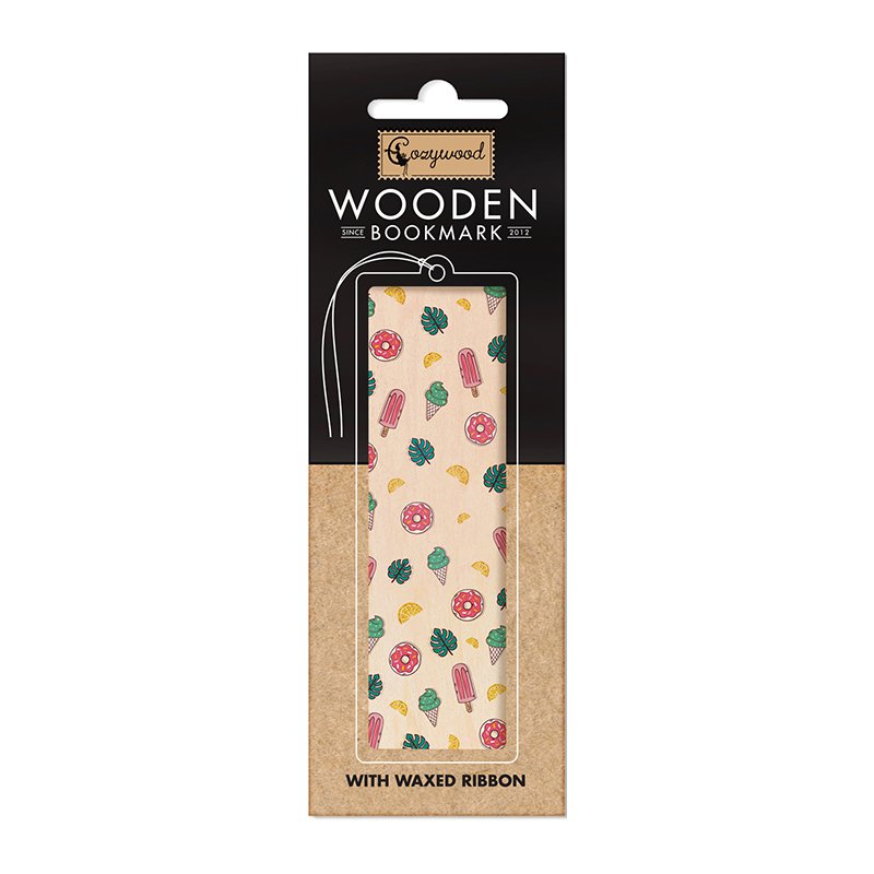 Marcapáginas de madera Helado