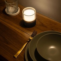 Leo Dark Brown Rechargeable Lamp