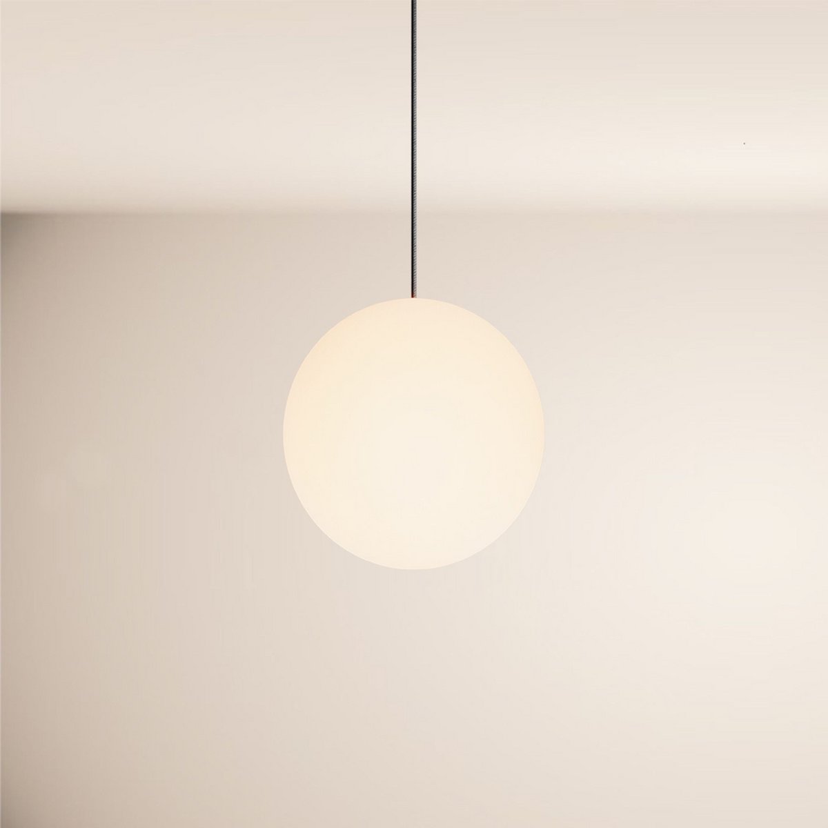 s.luce Orb glass ball gallery light 500cm suspension black