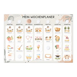 Wochenplaner Kinder inkl. 350 Routinekärtchen - Motiv Little Elephant