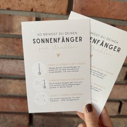 Zonnevanger met kaart | Secret Santa cadeau met wenskaart A6 - handgemaakt