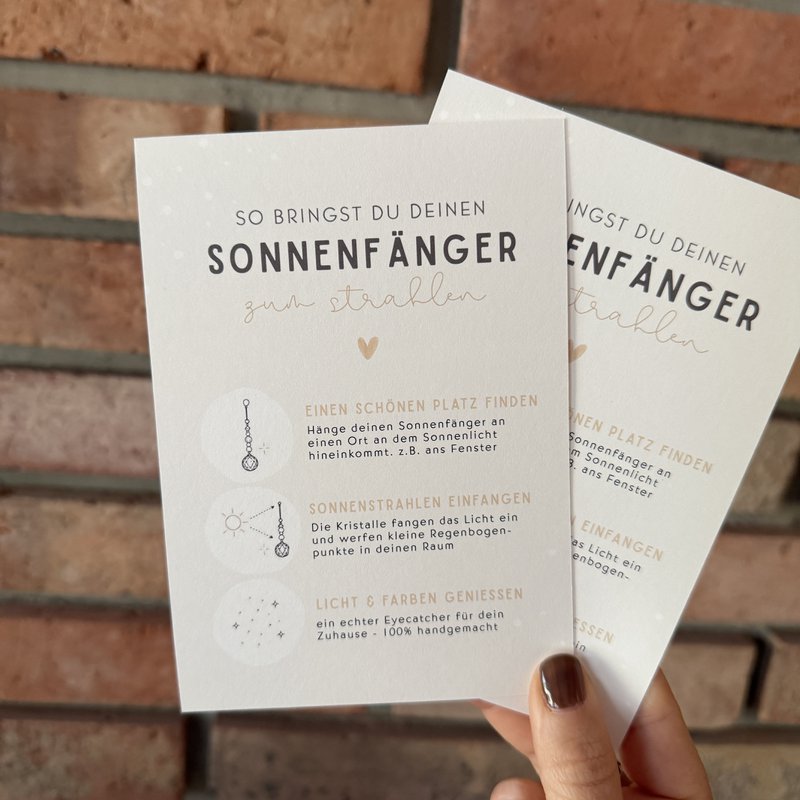 Zonnevanger met kaart | Secret Santa cadeau met wenskaart A6 - handgemaakt