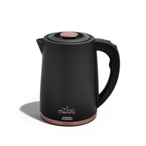 Any Morning Electric Kettle, 1.8L, 61 oz BPA-Free Stainless Steel, Auto Shut-Off, LED, Black, DE231801