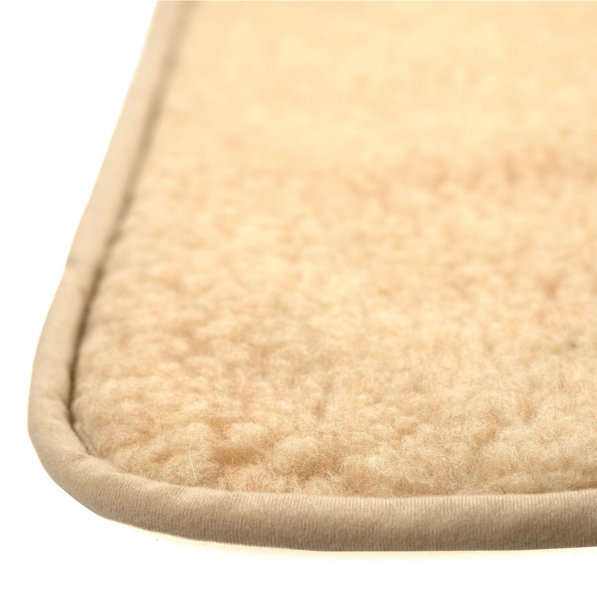 Wollen onderlegger / onderdeken ledikant – merinowol – 60x120cm - Amandel