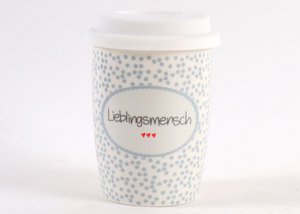 Coffee to Go mug small "Favorite person" gray
