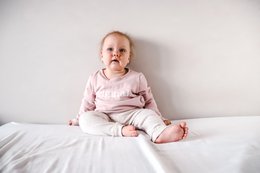 Pink Organic Baby Oversize Sweater With Print