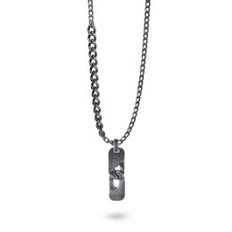 Collier de chaîne en acier inoxydable pour hommes avec pendentif texturé