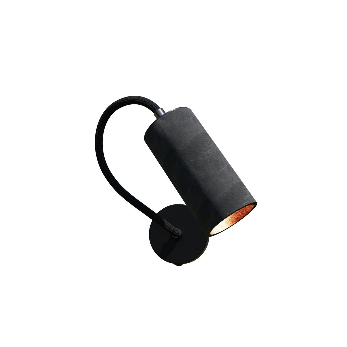Betoniq Aplique de pared "Donoma Flex" 1 lámpara Cobre Negro