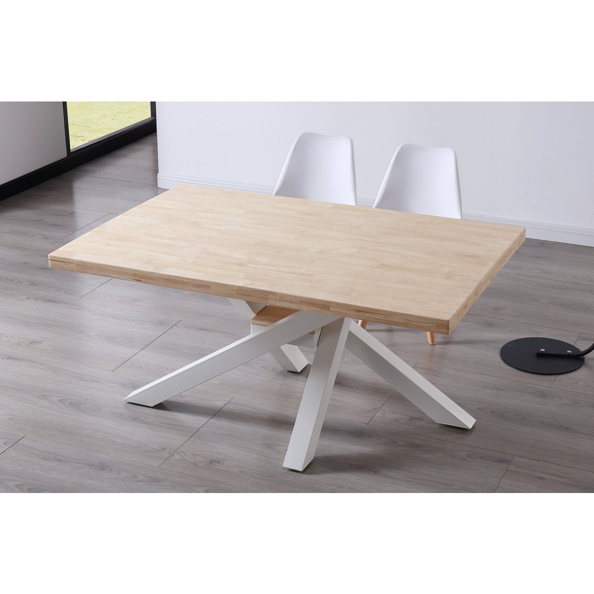 FIXED DINING TABLE XENA 160 NORDISH OAK / WHITE. OK1064 (8472)