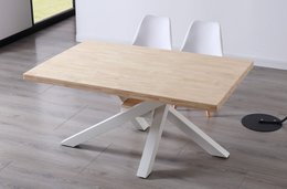 FIXED DINING TABLE XENA 160 NORDISH OAK / WHITE. OK1064 (8472)