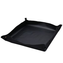 A square black plant mat measuring 75x75 cm, made of durable material suitable for gardening and outdoor use.