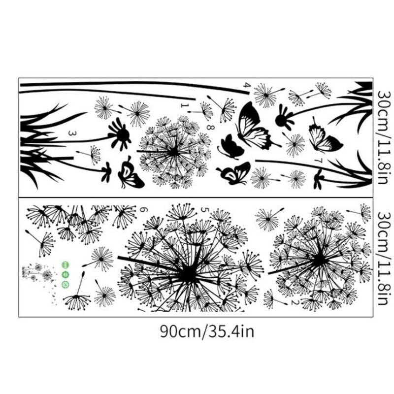 Dandelion and Butterfly Flowers Sticker