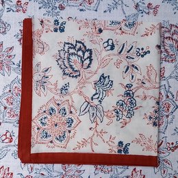 Serviet 'Flower' Rød/Blå