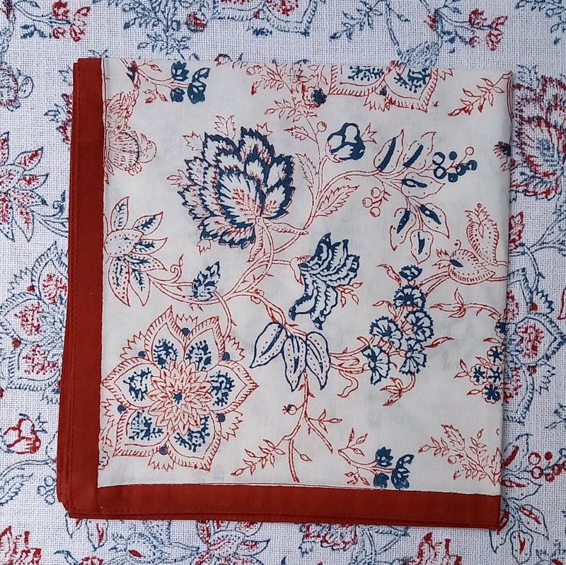 Tovagliolo 'Fiore' Rosso/Blu