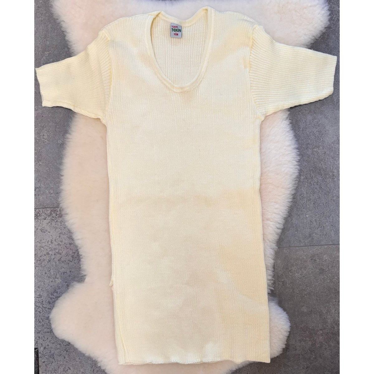 wollen t-shirt extra lang volwassenen