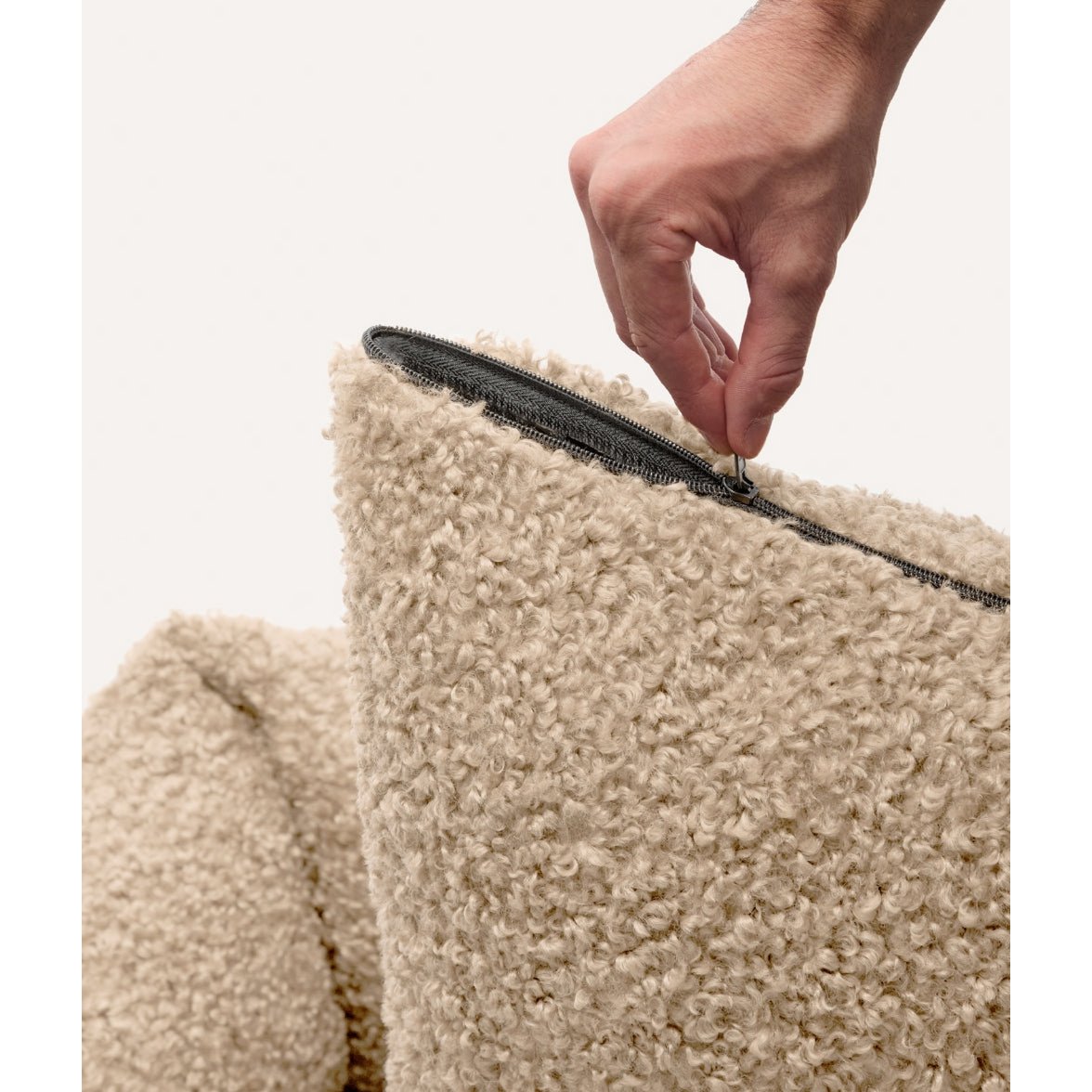 Beige Shearling Dog Bed, Snozy