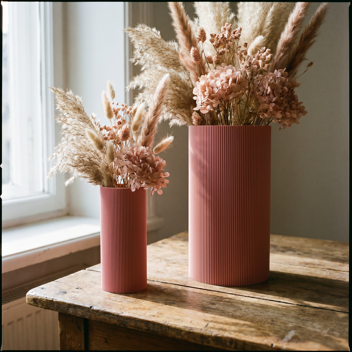 Vase geriffelt, wasserdicht – 3D-gedruckt | Lined Collection