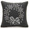 Grey Snowflake with Bow – Cushion Cover / Kussenhoes – Christmas 45×45 cm – Urbane Hide