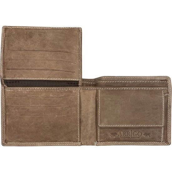 Portfel męski Arrigo w Billfold Model of Cognac w kolorze koniakcyjnym skóry Buffalo